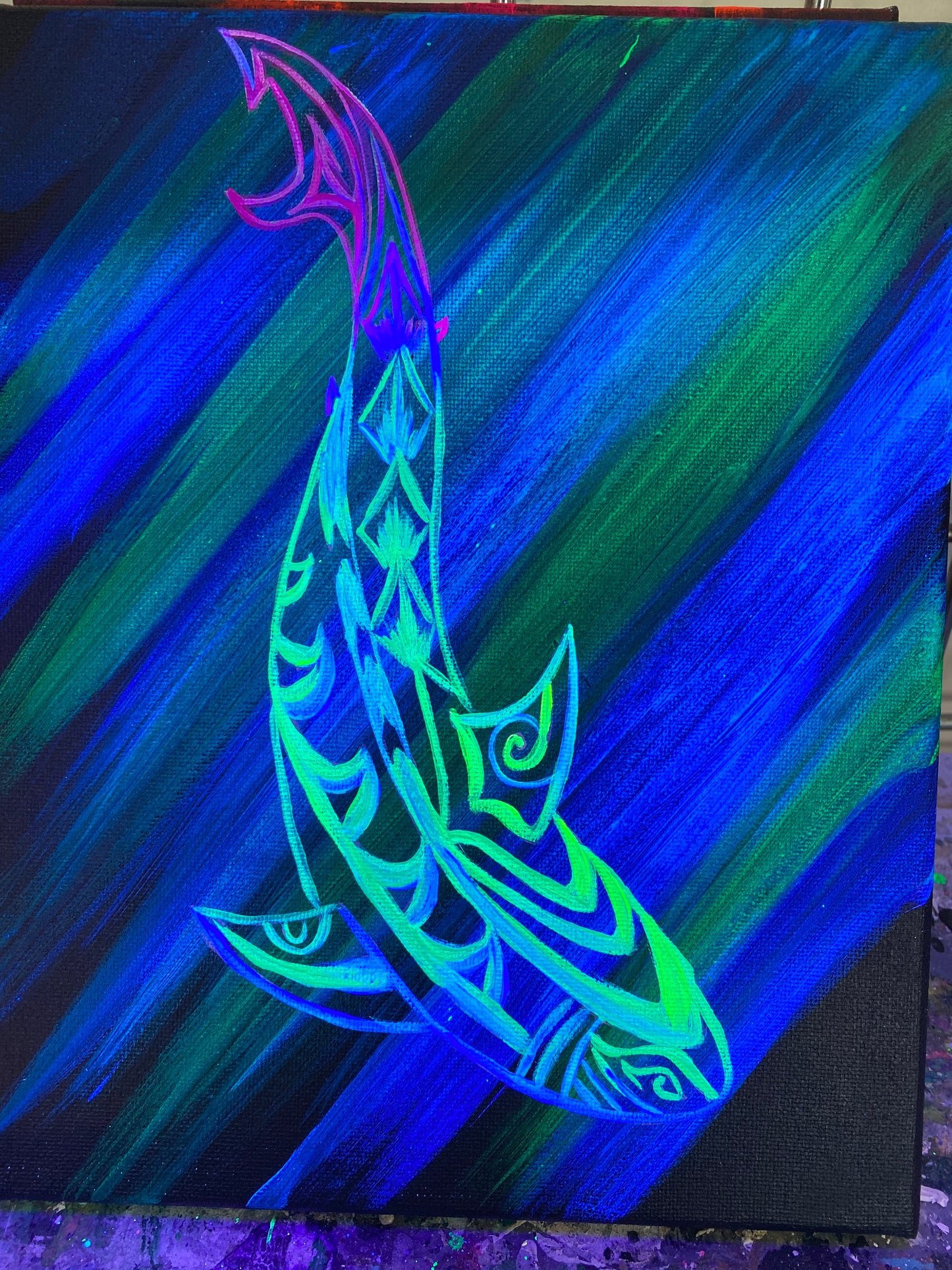 Tribal Polynesian shark painting
