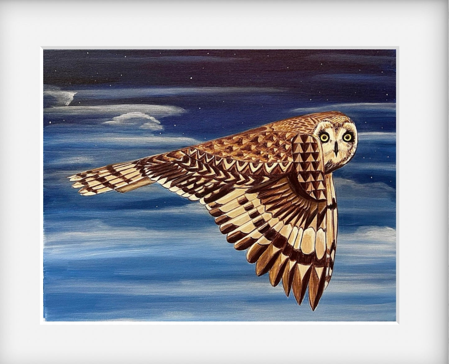 Hawaiian Pueo tribal art print