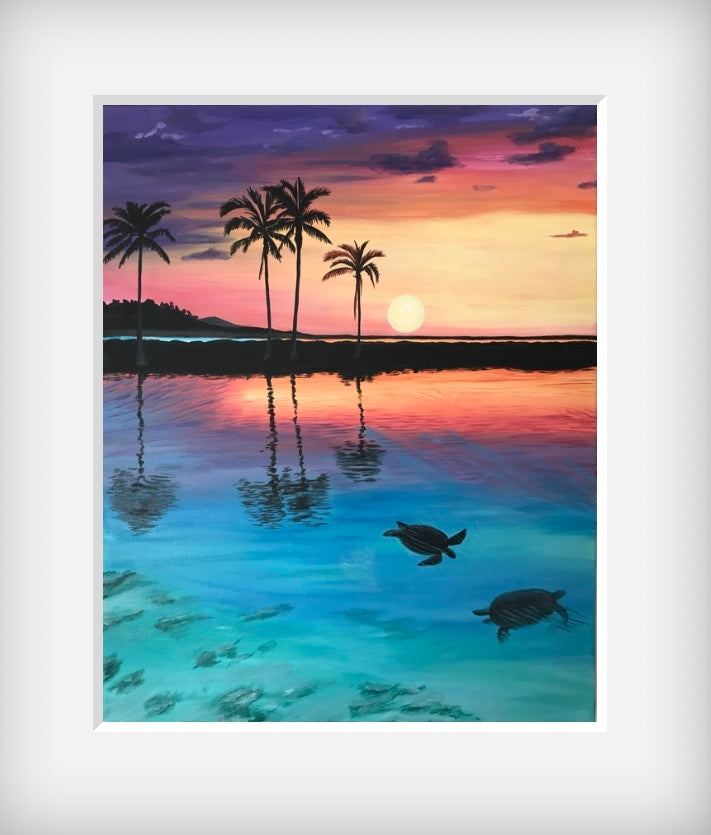 Kiholo bay art print Hawaiian art