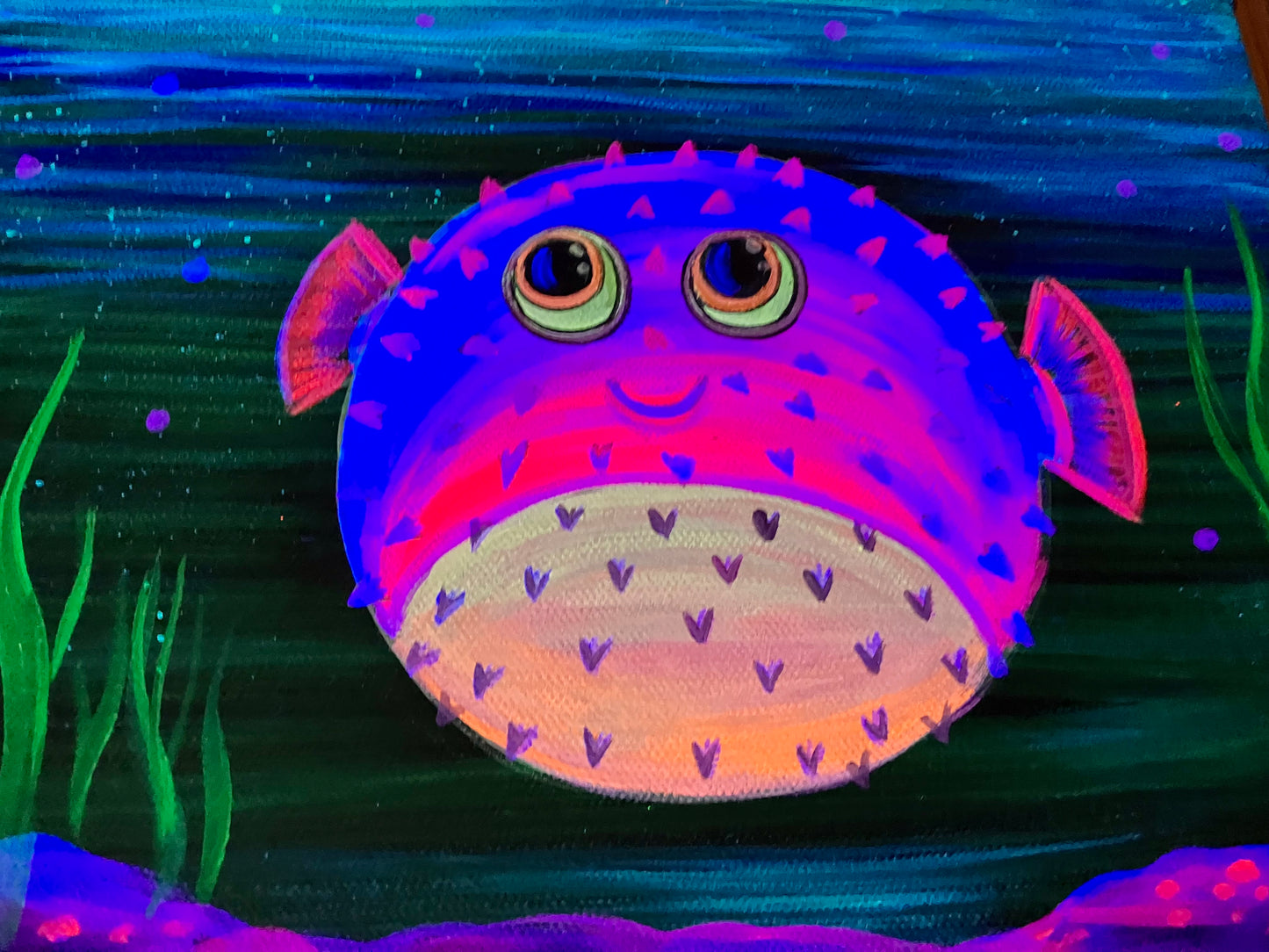 Puffy fish painting