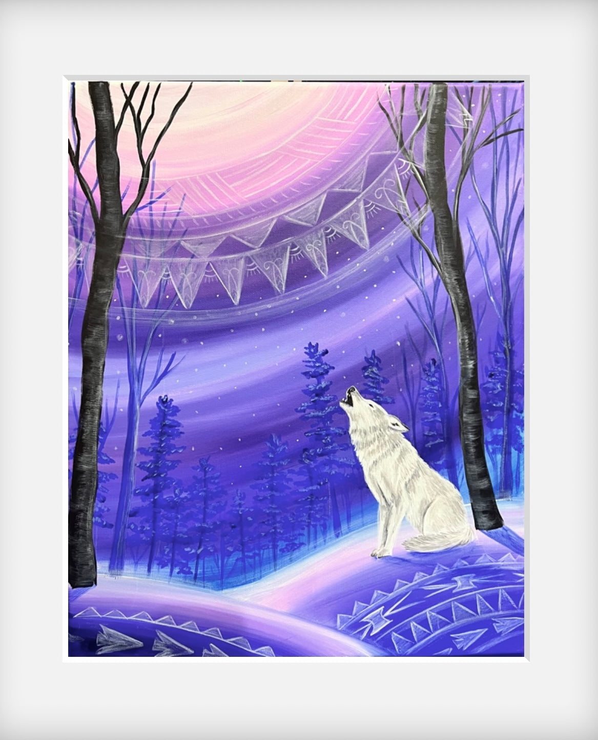 Mohawk wolf clan art print Iroquois