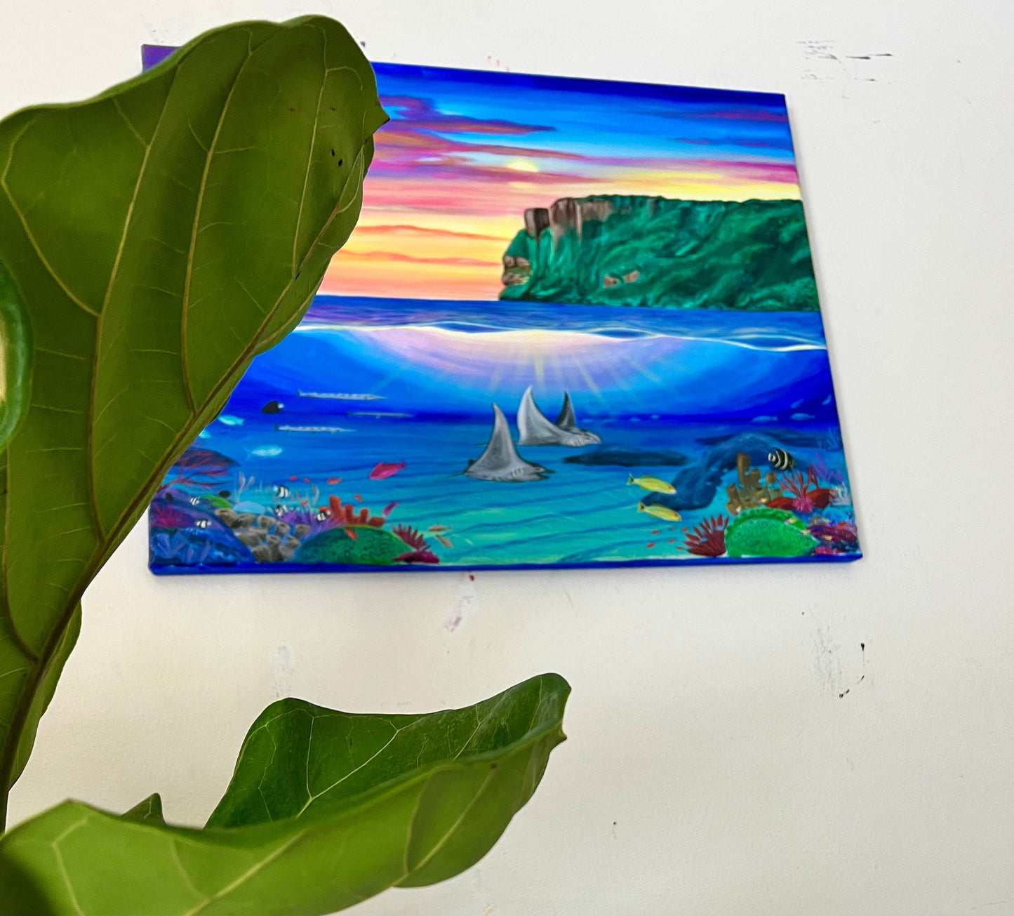 Puntan dos amantes Guam art lower view