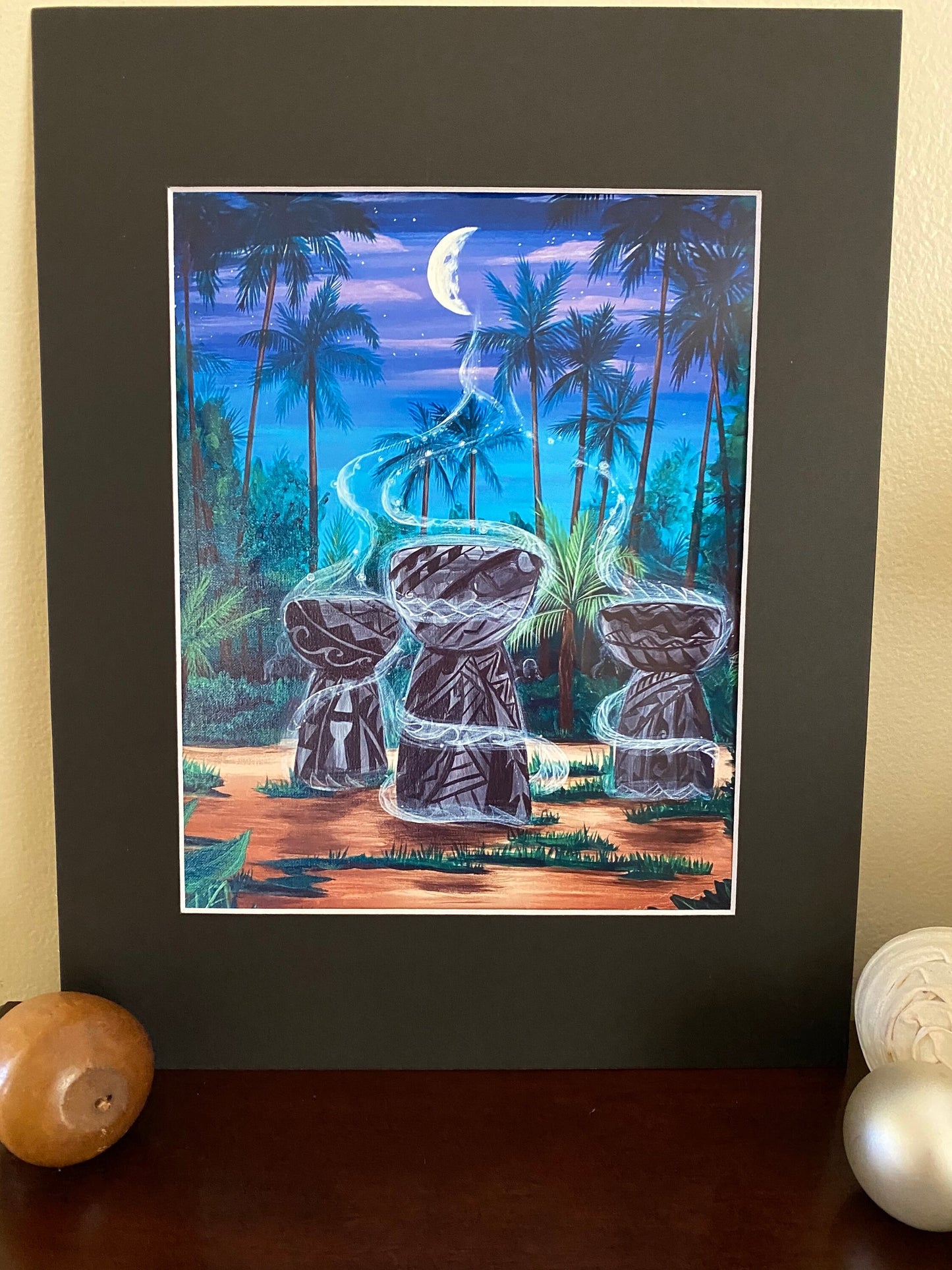 Chamorro latte stone art print guam