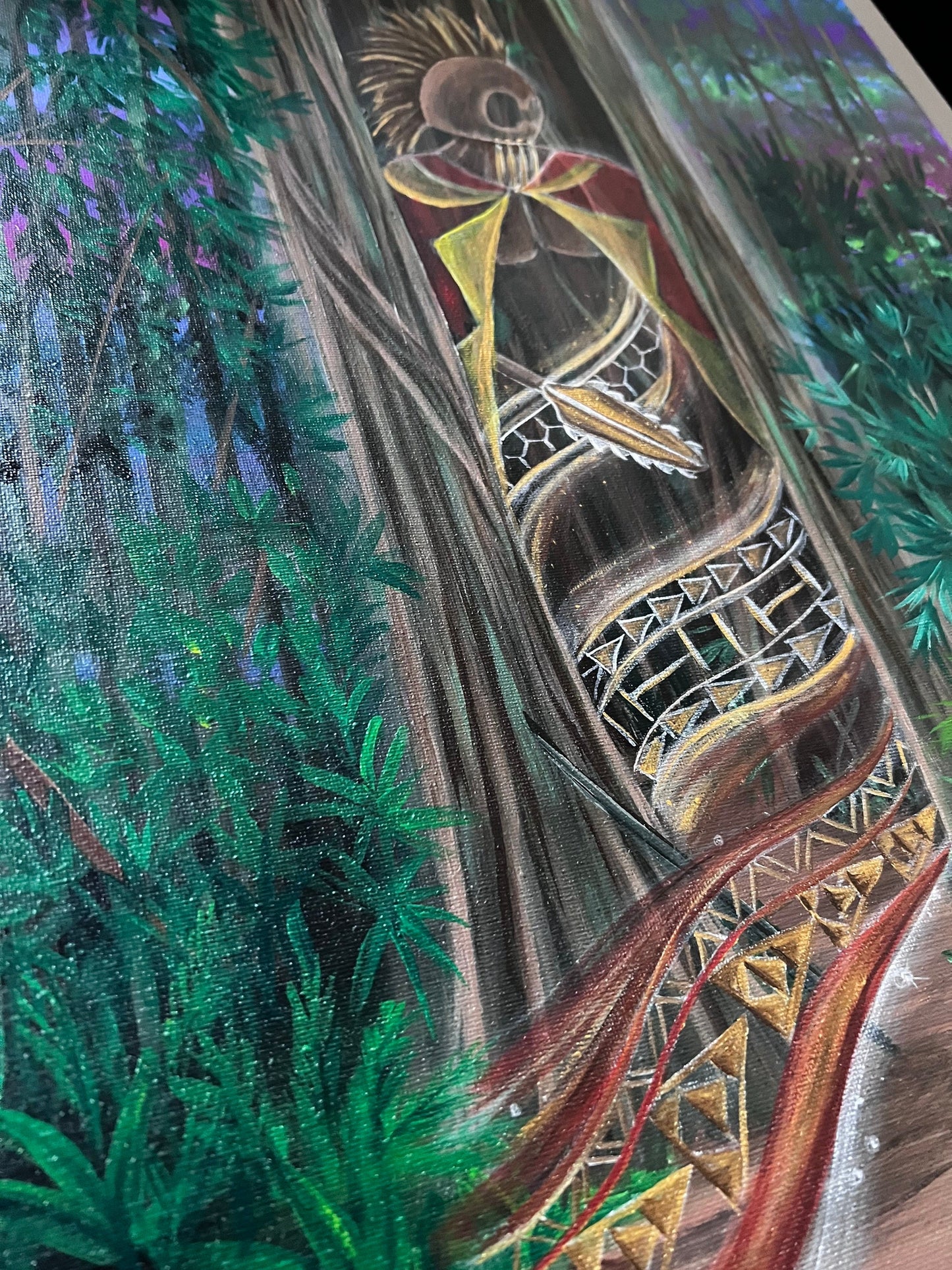 Manoa valley Hawaiian spirit art side view