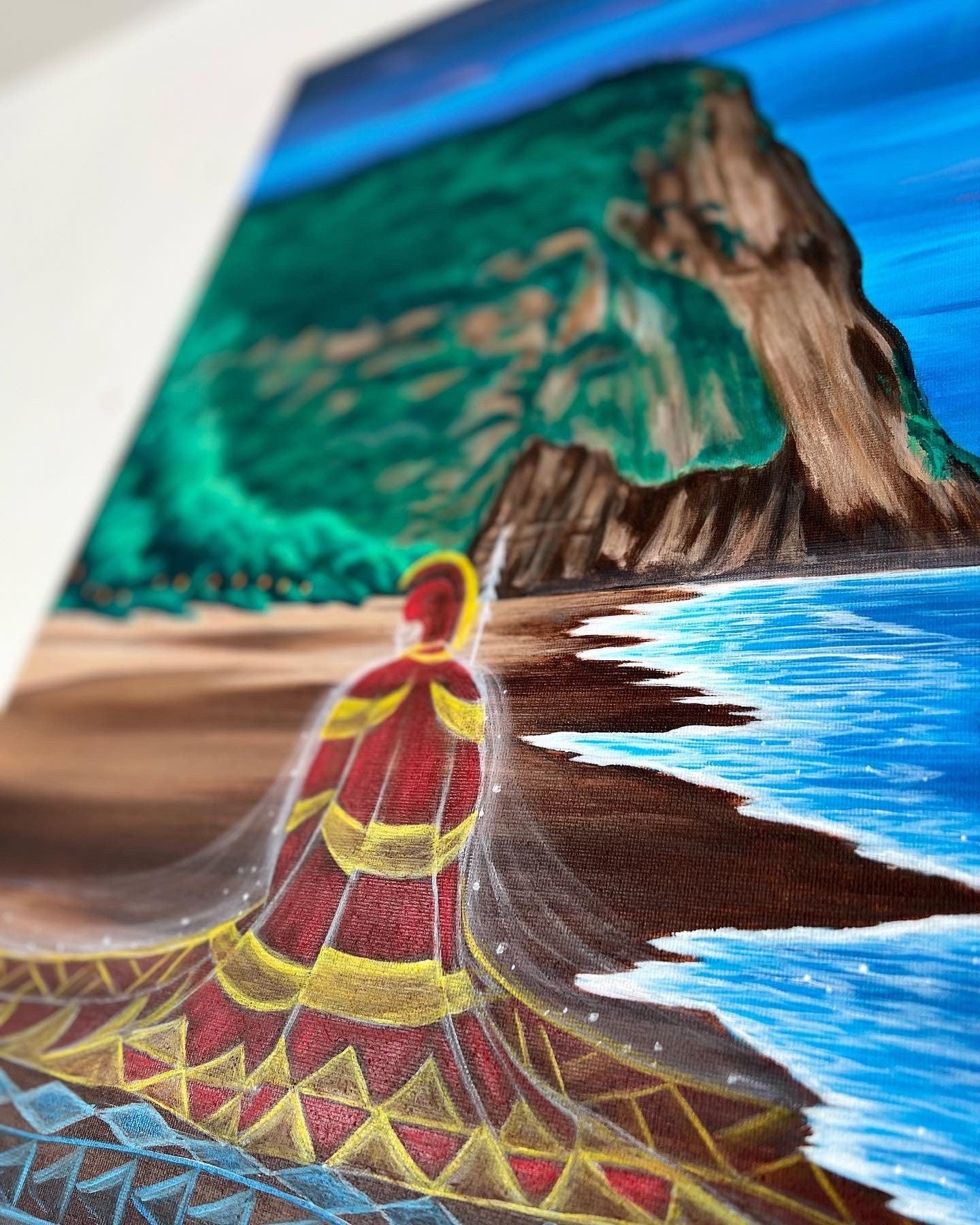 King liloa side angle art Hawaiian chief