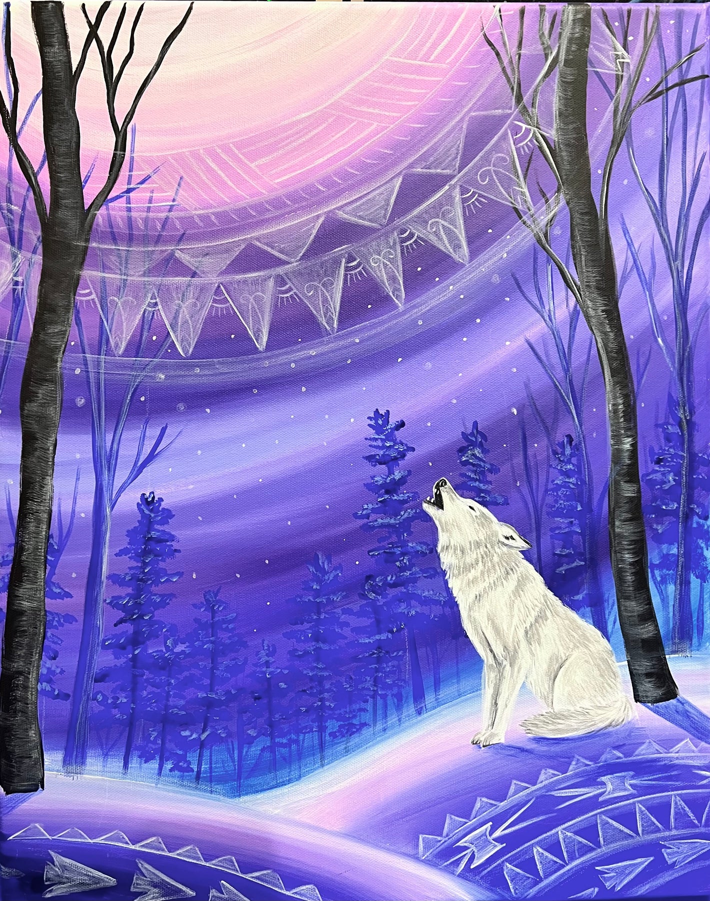 Mohawk wolf clan painting 