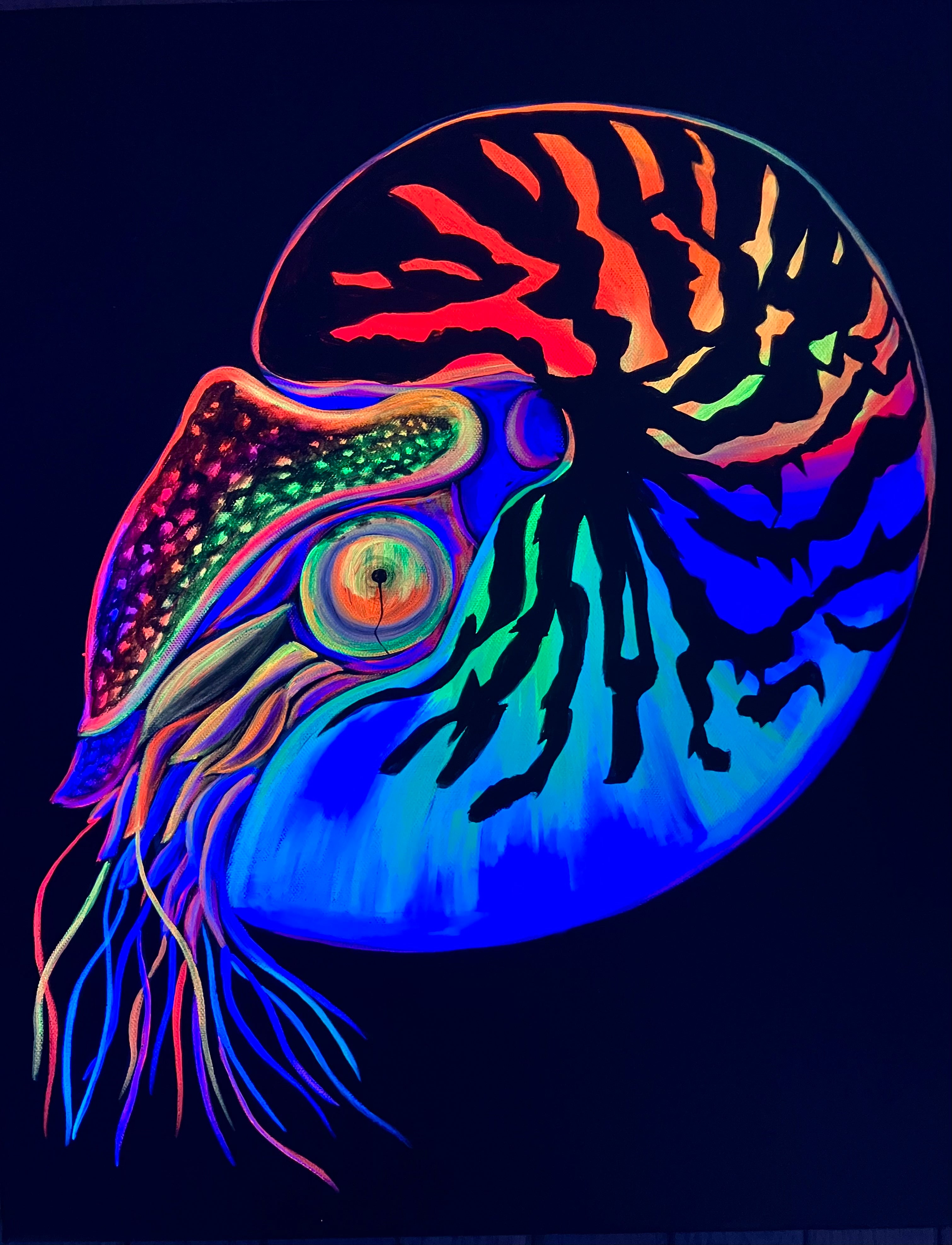 Deep sea Nautilus painting