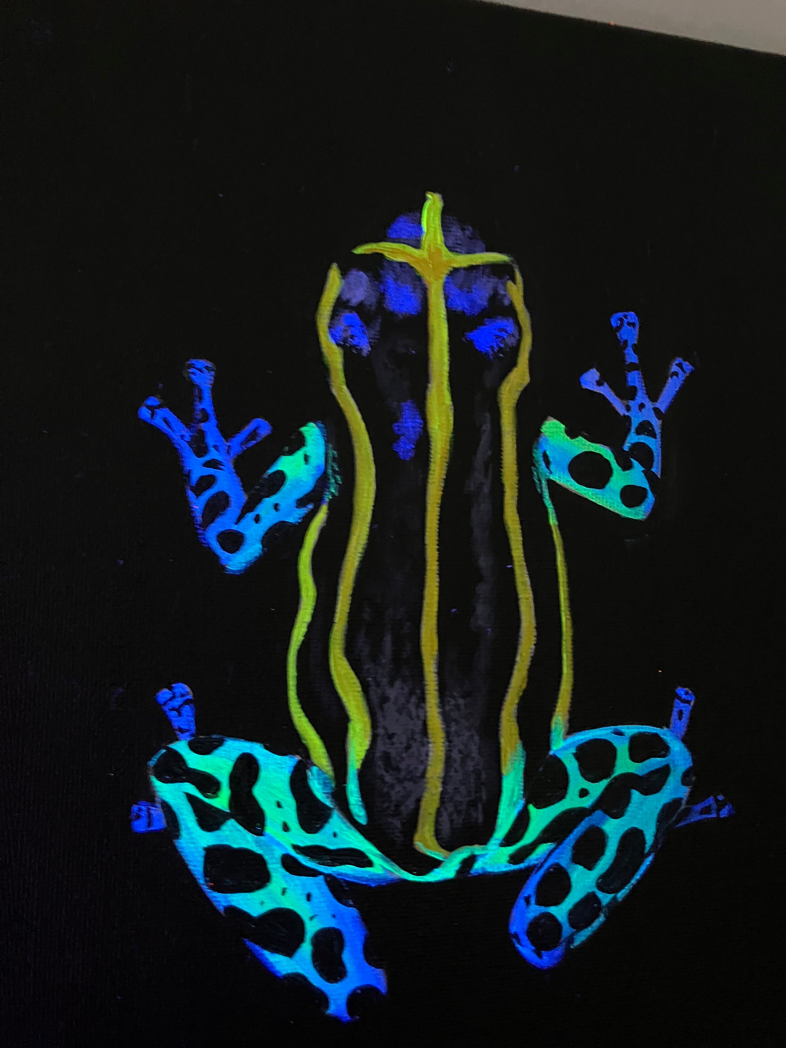 Up close dart frog painting 