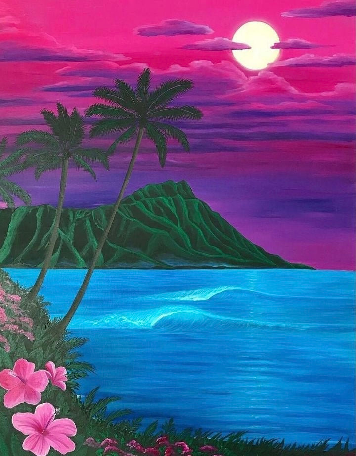 Diamond head Oahu art 