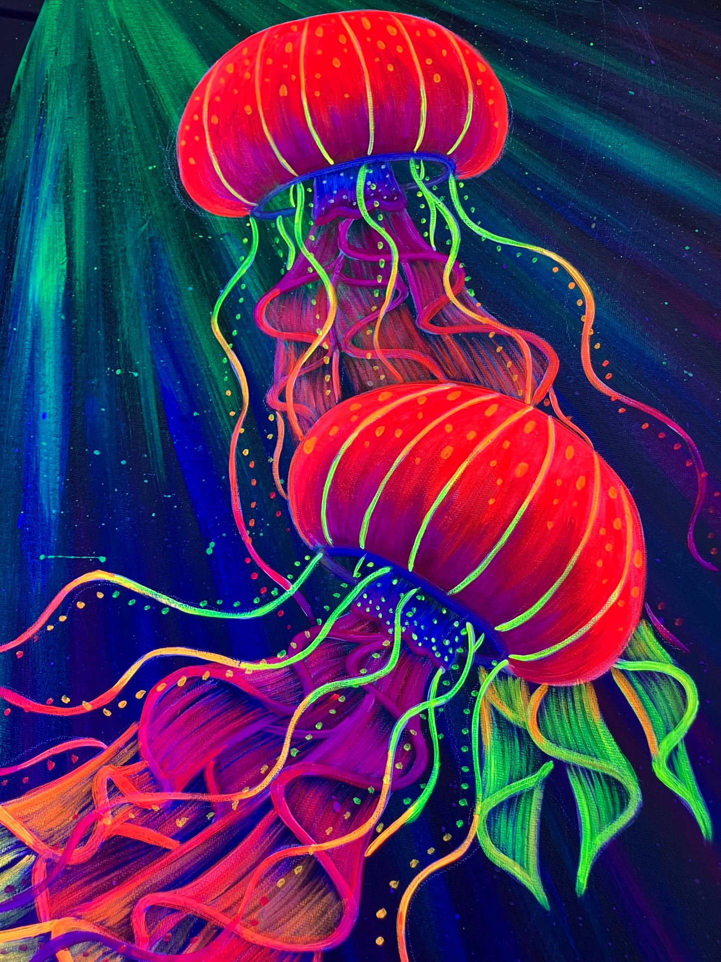 Double jellyfish painting