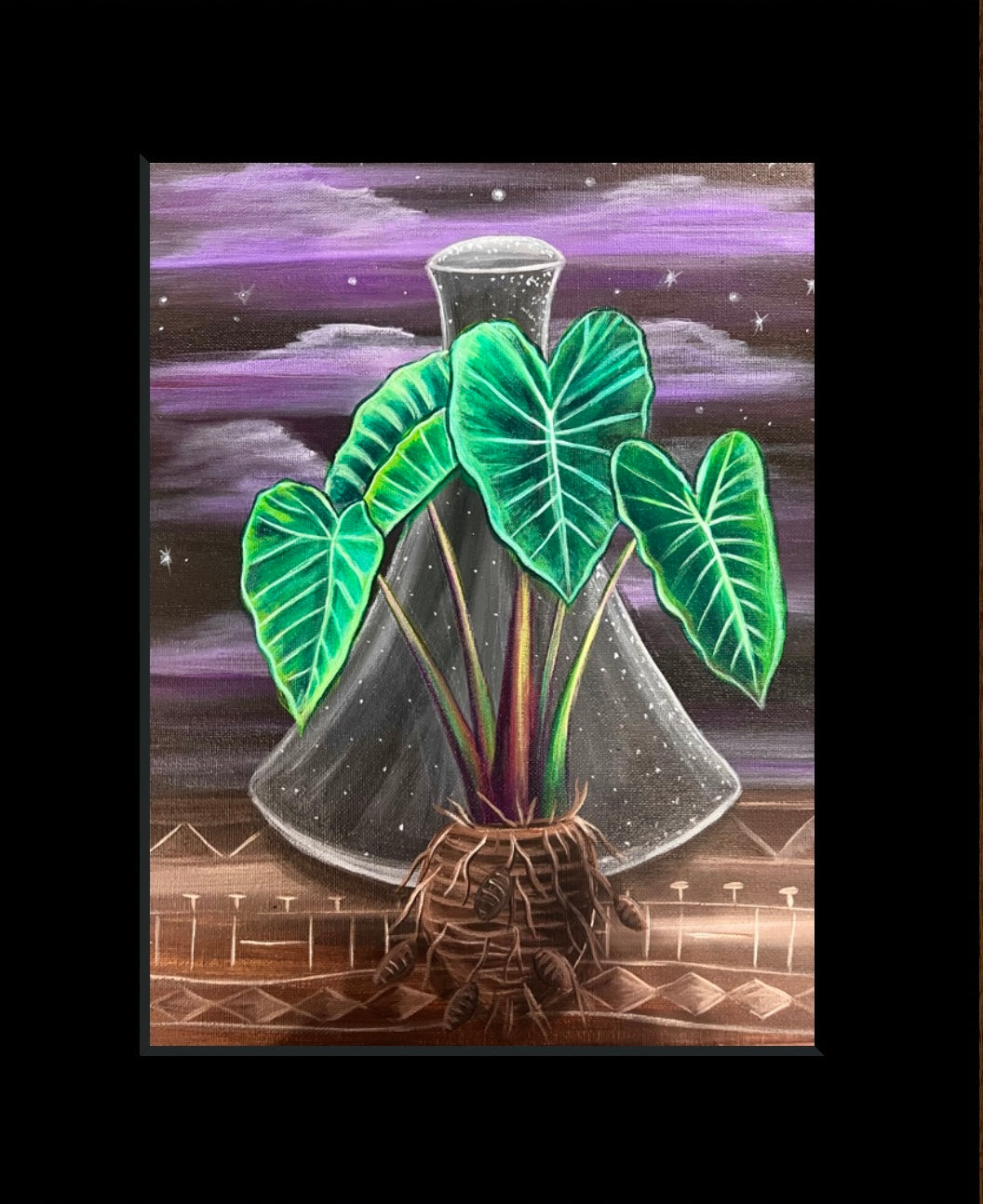 Hawaiian taro painting kalo art print