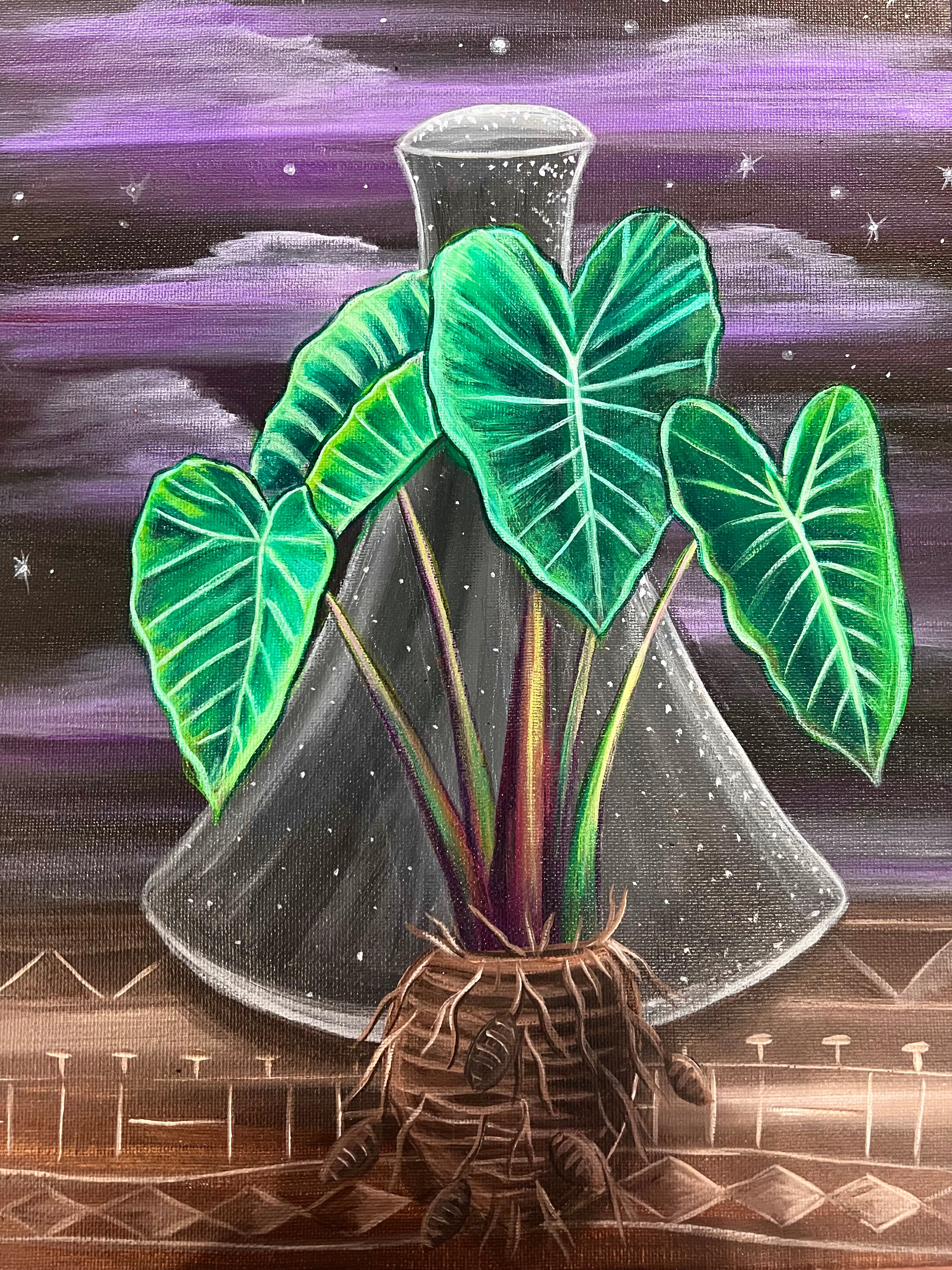 Hawaiian taro painting kalo