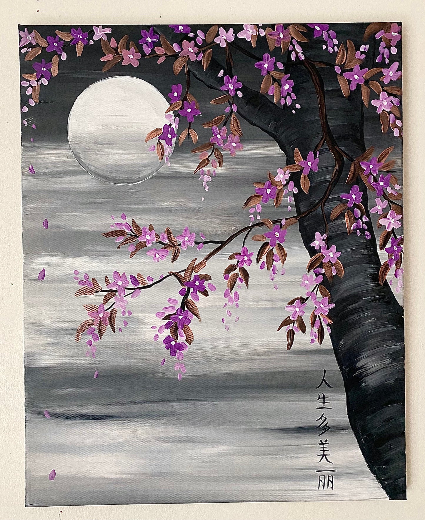 Japanese cherry blossom art print