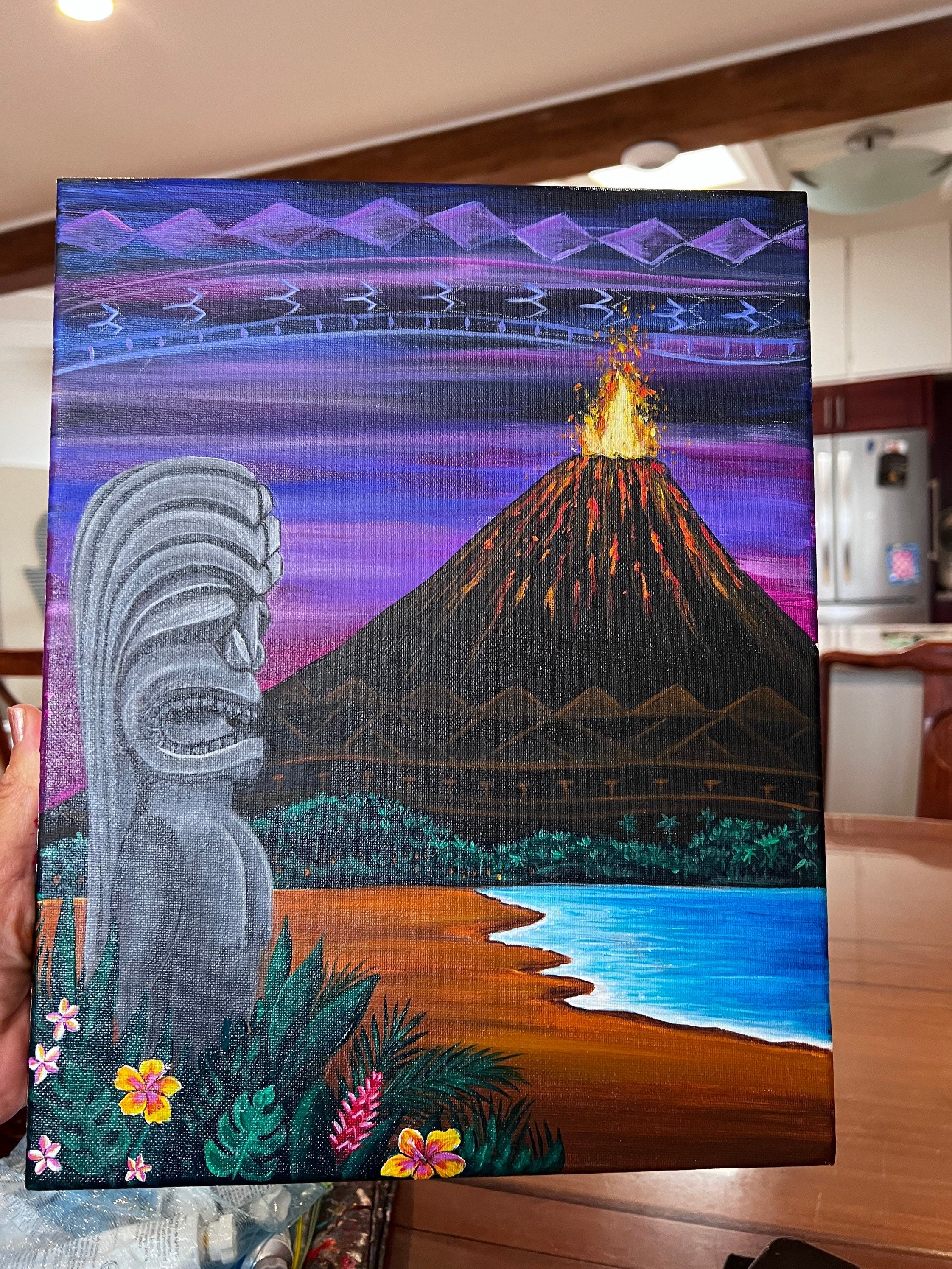 Hawaiian tiki art full view
