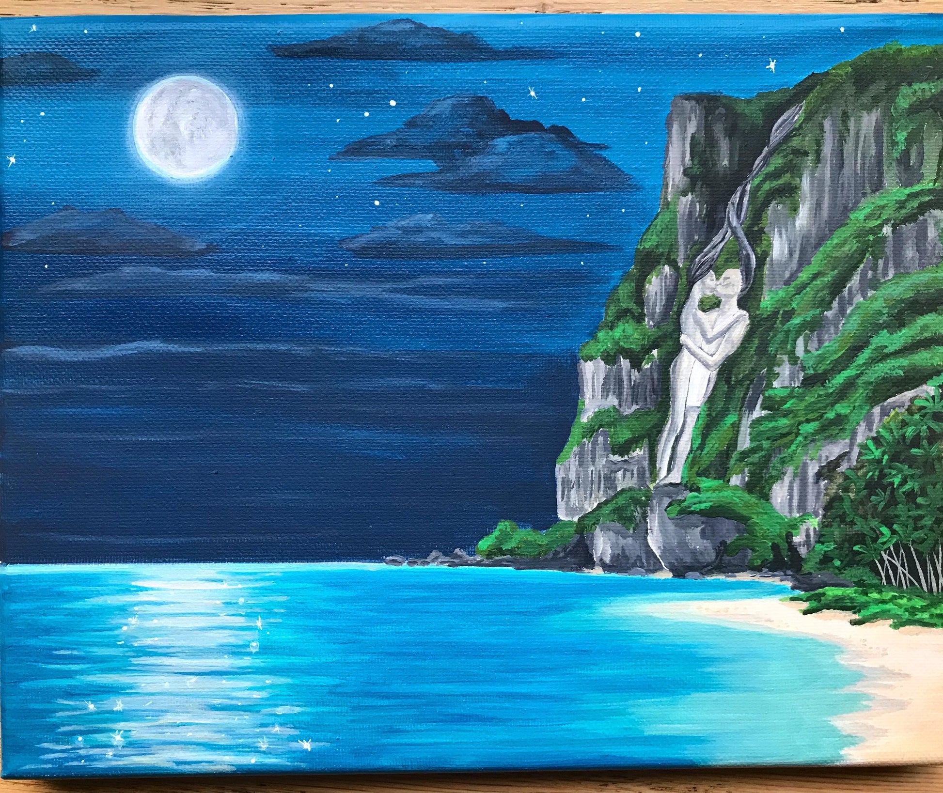 Two lovers point Guam art