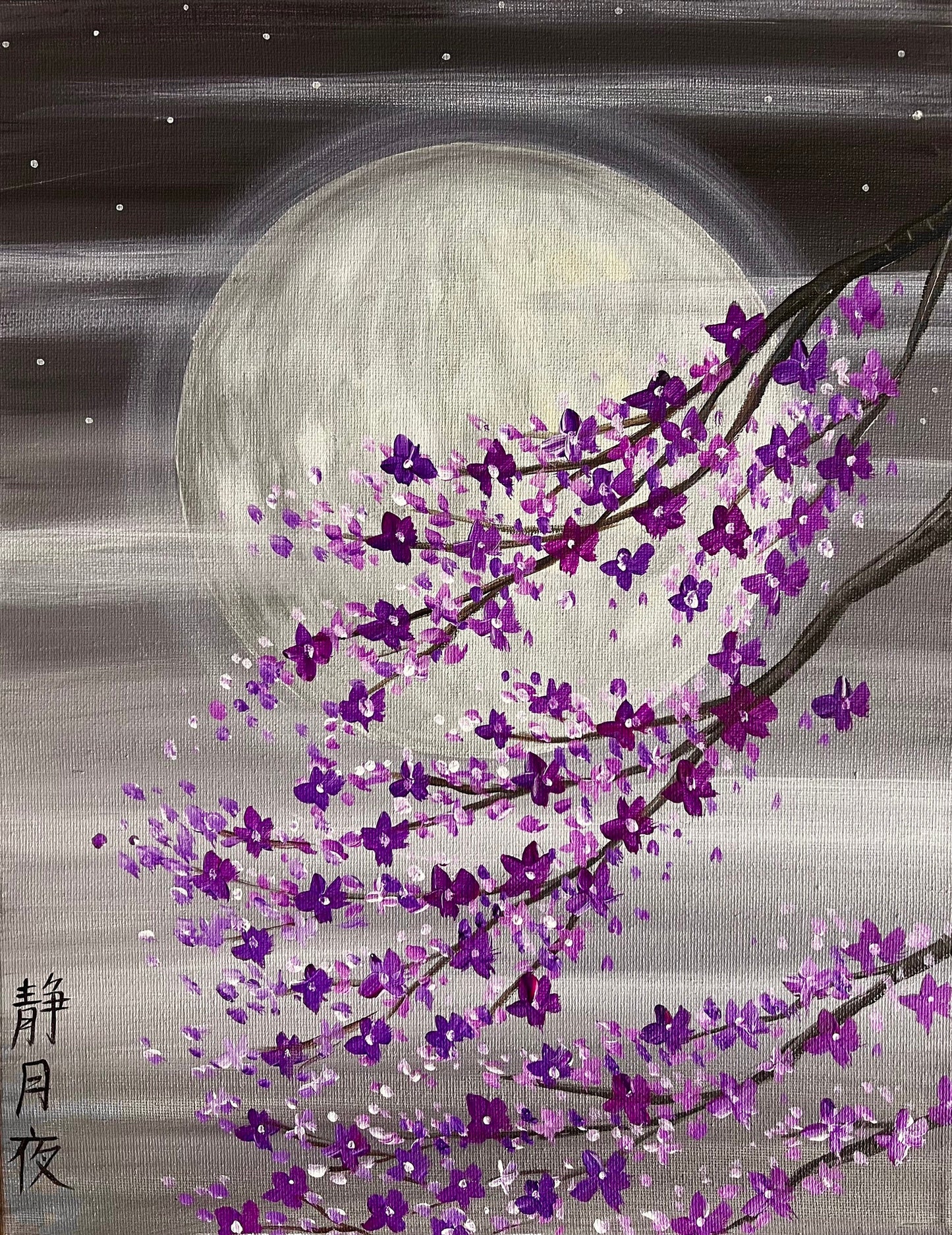 Japanese cherry blossom painting 